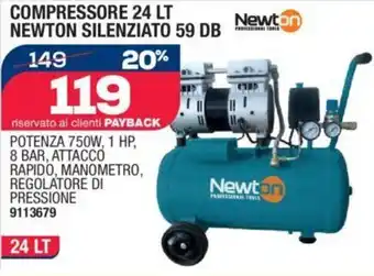 COMPRESSORE 24 LT NEWTON SILENZIATO 59 DB