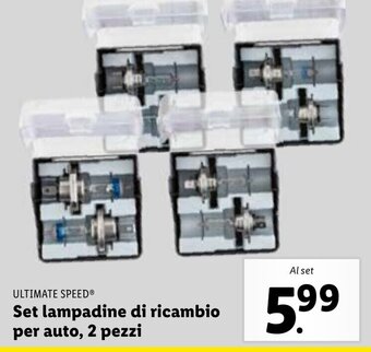 Lidl ULTIMATE SPEED Set lampadine di ricambio per auto, 2 pezzi offerta