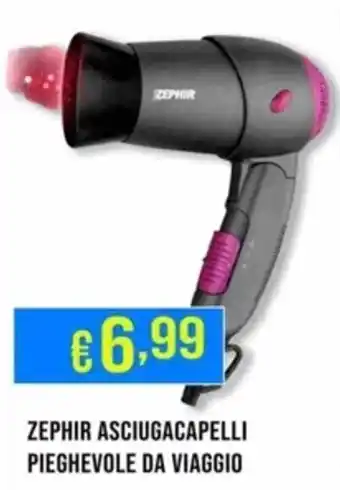 MEGA ZEPHIR ASCIUGACAPELLI PIEGHEVOLE DA VIAGGIO offerta