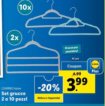 Lidl LIVARNO home Set grucce 2 o 10 pezzi offerta
