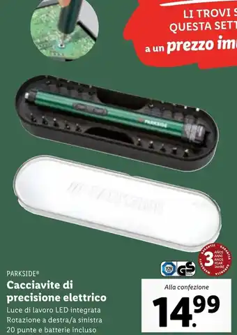 Lidl PARKSIDE Cacciavite di precisione elettrico offerta