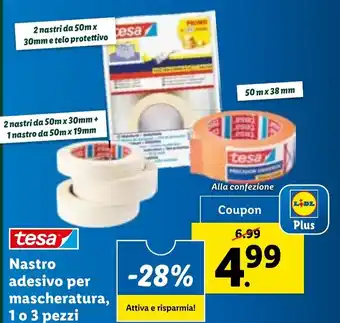 Lidl tesa Nastro adesivo per mascheratura, 1o 3 pezzi offerta