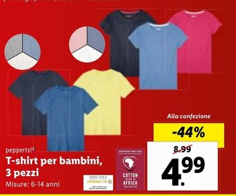Lidl pepperts! T-shirt per bambini, 3 pezzi offerta