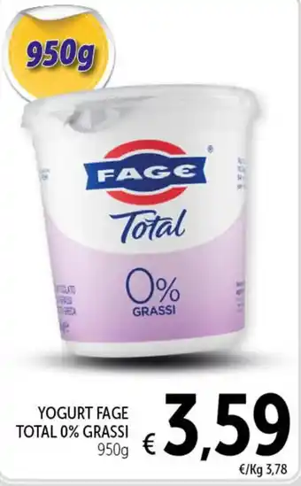 Spazio Conad YOGURT FAGE TOTAL 0% GRASSI 950g offerta
