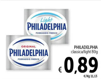 Spazio Conad PHILADELPHIA classica/light 80g offerta