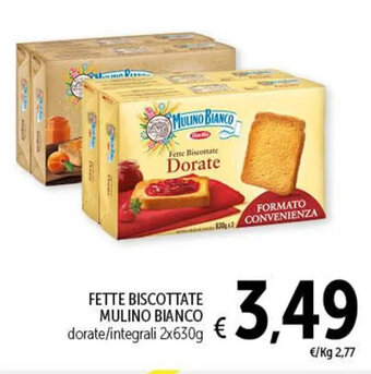Spazio Conad FETTE BISCOTTATE MULINO BIANCO dorate/integrali 2x630g offerta