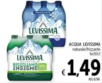 Spazio Conad ACQUA LEVISSIMA naturale/frizzante 6x50cl offerta
