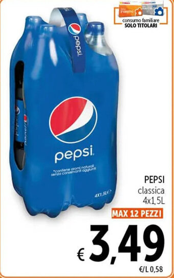 Spazio Conad PEPSI classica 4x1,5L offerta