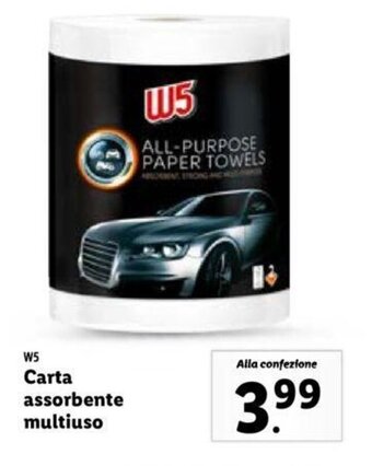Lidl W5 Carta assorbente multiuso offerta