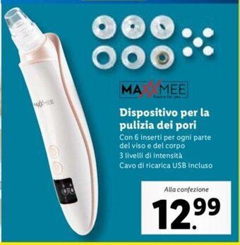 Lidl mAXXMEE Dispositivo per la pulizia dei pori offerta