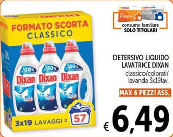 Spazio Conad DETERSIVO LIQUIDO LAVATRICE DIXAN offerta