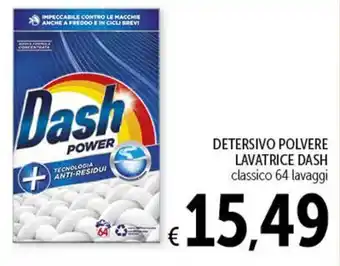 Spazio Conad DETERSIVO POLVERE LAVATRICE DASH classico 64 lavaggi offerta