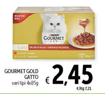 Spazio Conad GOURMET GOLD GATTO vari tipi 4x85g offerta