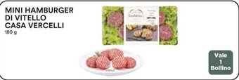 Coop MINI HAMBURGER DI VITELLO CASA VERCELLI 180 g offerta