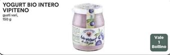 Coop YOGURT BIO INTERO VIPITENO gusti vari, 150 g offerta