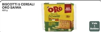 Coop BISCOTTI 5 CEREALI ORO SAIWA 420 g offerta