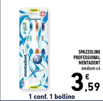 Spazio Conad SPAZZOLINO PROFESSIONAL MENTADENT medium x4 offerta