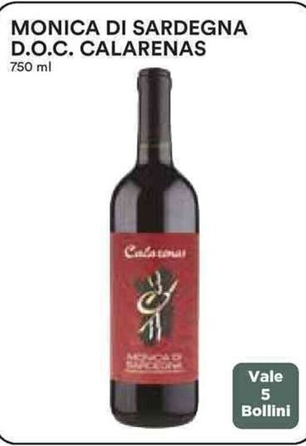 Coop MONICA DI SARDEGNA D.O.C. CALARENAS 750 ml offerta