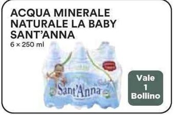 Coop ACQUA MINERALE NATURALE LA BABY SANT'ANNA 6 x 250 ml offerta