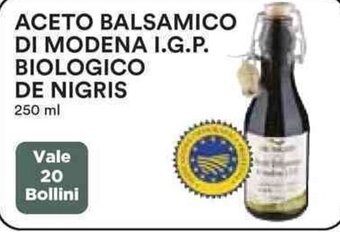 Coop ACETO BALSAMICO DI MODENA I.G.P. BIOLOGICO DE NIGRIS 250 ml offerta