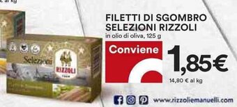 Coop FILETTI DI SGOMBRO SELEZIONI RIZZOLI 125 g offerta
