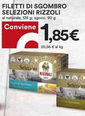 Coop FILETTI DI SGOMBRO SELEZIONI RIZZOLI 125 g; sgocc. 90 g offerta