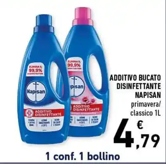 Spazio Conad ADDITIVO BUCATO DISINFETTANTE NAPISAN primavera/ classico 1L offerta