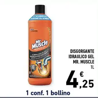 Spazio Conad DISGORGANTE IDRAULICO GEL MR. MUSCLE 1L offerta
