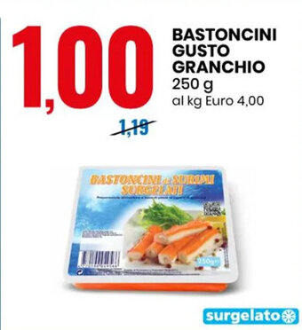 Eurospin BASTONCINI GUSTO GRANCHIO 250 g offerta