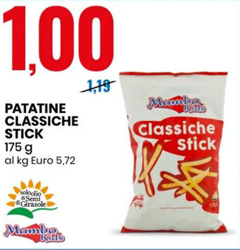 Eurospin PATATINE CLASSICHE STICK 175 g offerta