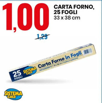 Eurospin CARTA FORNO, 25 FOGLI 33 x 38 cm offerta