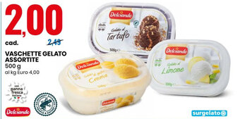 Eurospin VASCHETTE GELATO ASSORTITE 500 g offerta