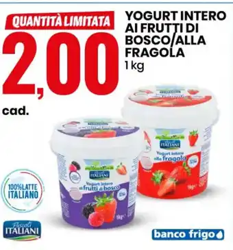 Eurospin Yogurt intero ifrutti&bosco alla fragola 1 kg offerta