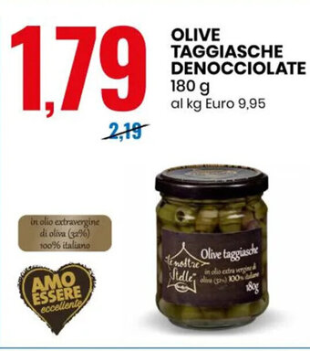 Eurospin OLIVE TAGGIASCHE DENOCCIOLATE 180 g offerta