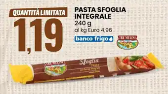 Eurospin PASTA SFOGLIA INTEGRALE 240 g offerta
