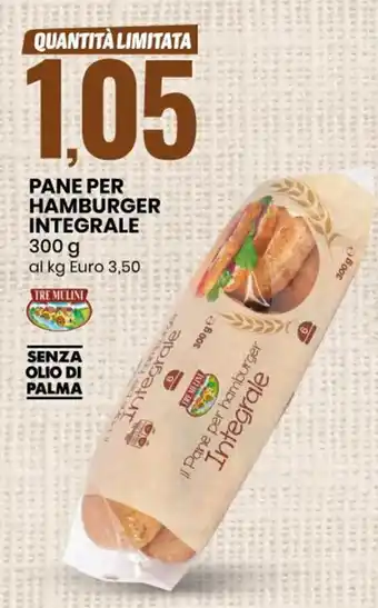 Eurospin PANE PER HAMBURGER INTEGRALE 300 g offerta