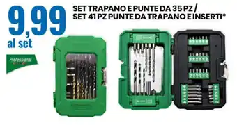 Eurospin SET TRAPANO E PUNTE DA 35 PZ/ SET 41 PZ PUNTE DA TRAPANO E INSERTI* offerta