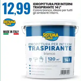 Eurospin IDROPITTURA PER INTERNI TRASPIRANTE 14 l offerta