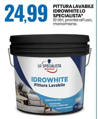 PITTURA LAVABILE IDROWHITE LO SPECIALISTA*