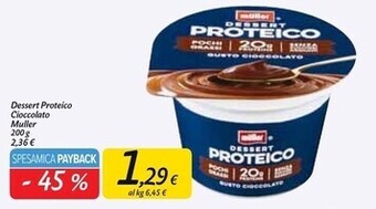 Carrefour Market Muller dessert proteico cioccolato offerta