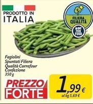 Carrefour Market Carrefour fagiolini spuntati filiera qualità offerta