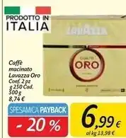 Carrefour Market Lavazza caffe macinato oro offerta