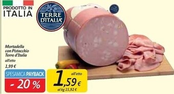 Carrefour Market Terre d'italia mortadella con pistacchio offerta