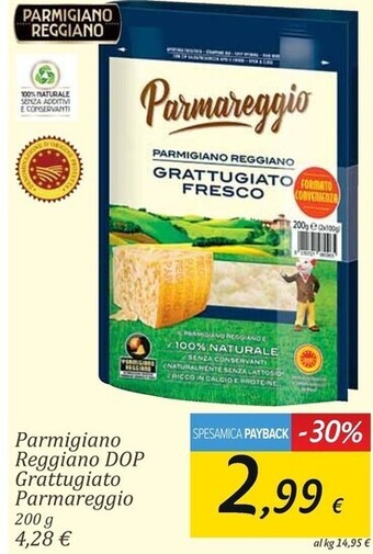 Carrefour Market Parmareggio parmigiano reggiano dop grattugiato offerta