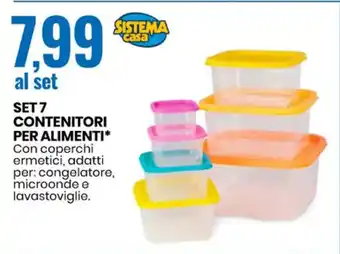 Eurospin SET 7 CONTENITORI PER ALIMENTI* offerta