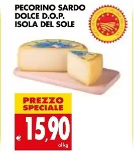 Tigros Pecorino sardo dolce dop isola del sole offerta
