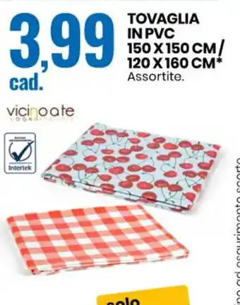 Eurospin TOVAGLIA IN PVC 120 X 160 CM* offerta
