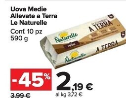 Carrefour Market Le naturelle uova medie allevate a terra offerta