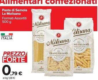 Carrefour Market La molisana pasta di semola offerta