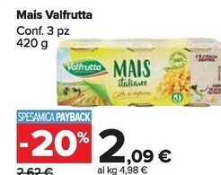 Carrefour Market Valfrutta mais offerta